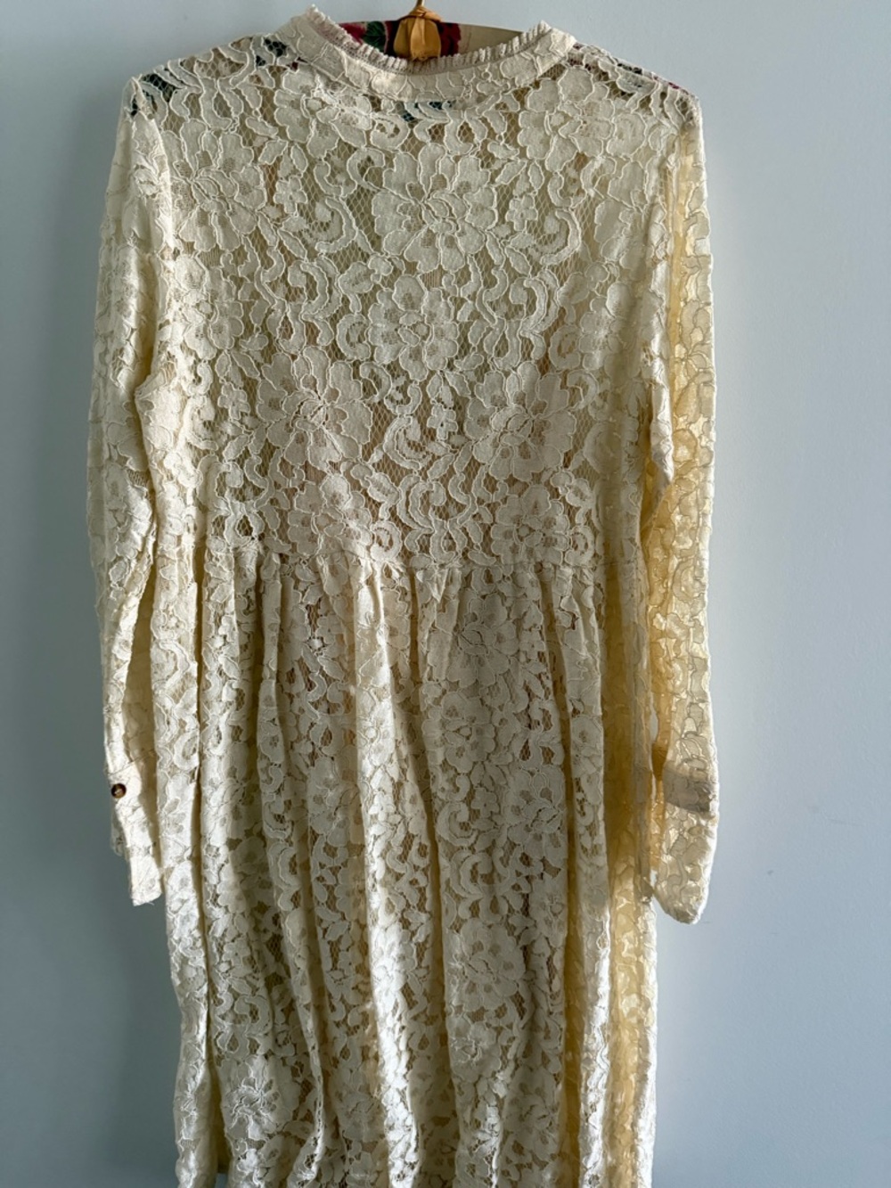 Sundance Cream Lace Button-Front Top - Picture 4 of 5